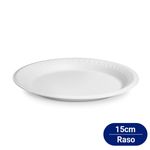 Prato de Isopor Raso 15cm Fibraform (25 unidades)