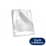 Saco Plástico Pp Transparente 15x25cm Espessura 0,006mm (1kg)