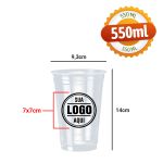 Copo Plástico Descartável Personalizado 500ml Altacoppo (1000 Unidades)