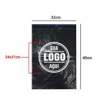 Envelope Plástico Para E-commerce Cinza 32x40cm Personalizado (500 Unidades) 