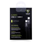 CABO VOLT METAL PRO Type-C / Type-C - ULTRA RÁPIDO