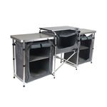 Mesa e Armário Cozinha Dobrável Camping Dandaro