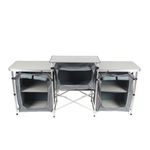 Mesa e Armário Cozinha Dobrável Camping Dandaro