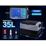 Geladeira Portátil All Wild 35L Quadrivolt Freezer -20°C Camping Off Road