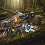 Kit de Sobrevivência e Primeiros Socorros Emergência, Trekking, Caminhada 