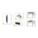 Mesa de Alumínio Dobrável Portátil 120 x 70cm Camping Madeirado