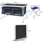 Mesa Armario com Banquetas Acampamento Dobravel 