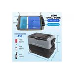 Geladeira Portátil All Wild SLA 45 lts Semi Dual-zone Quadrivolt 110/220 - 12/24v