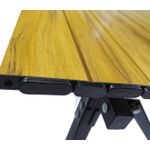 Mesa de Alumínio Dobrável Portátil 120 x 70cm Camping Madeirado