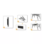 Mesa de Aluminio Dobravel Portatil 70 x 70cm Camping Madeirado