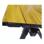 Mesa de Aluminio Dobravel Portatil 70 x 70cm Camping Madeirado