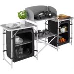 Mesa e Armário Cozinha Dobrável Camping Dandaro