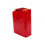 Galão De 20 Litros Combustivel Metal Modelo Europeu 0,9mm Com Bico - Tampa Rosqueada Vermelho