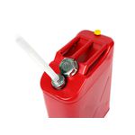 Galão De 20 Litros Combustivel Metal Modelo Europeu 0,9mm Com Bico - Tampa Rosqueada Vermelho