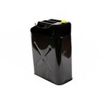 Galão De 20 Litros Combustivel Metal Modelo Europeu 0,9mm Com Bico - Tampa Rosqueada Preto 