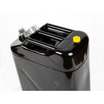Galão De 20 Litros Combustivel Metal Modelo Europeu 0,9mm Com Bico - Tampa Rosqueada Preto 