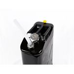 Galão De 20 Litros Combustivel Metal Modelo Europeu 0,9mm Com Bico - Tampa Rosqueada Preto 