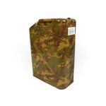 Galão De 20 Litros Combustivel Metal Modelo Militar Europeu 0,9mm Camuflado 