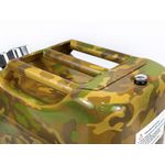 Galão De 20 Litros Combustivel Metal Modelo Militar Europeu 0,9mm Camuflado 