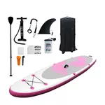 Prancha de Stand Up Paddle Inflável Com Motor e Remo Rosa
