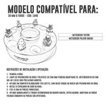 Kit 4 Espaçadores De Roda Mitsubishi L200 Triton de 2008 a 2022 38,1mm Com Centralizador 