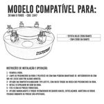 Kit 4 Espaçadores De Roda 38,1mm 6x139,7 Toyota Hilux e Sw4 2006/diante