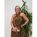 Vestido Lidi Onça Marrom 