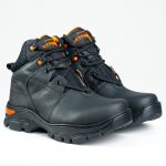 Bota Guepardo preto/ laranja legítimo sola borracha palmilha anatômica.