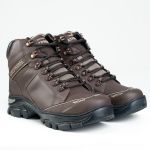 Bota Jaguar marrom couro legítimo sola borracha palmilha anatômica