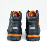 Bota Jaguar Preta/ laranja couro legítimo sola borracha.