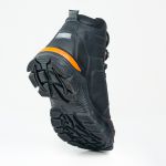 Bota Jaguar Preta/ laranja couro legítimo sola borracha.