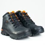 Bota Leopardo preto/ laranja legítimo sola borracha palmilha anatômica.