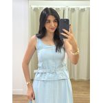 Conjunto Saia c/ Cinto Azul