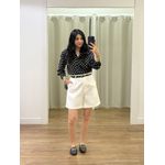 Camisa Poá Preta/Branco