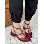 Scarpin Valen Marsala Bloco 