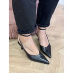 Scarpin Croco Preto 