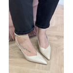 Scarpin Croco Off White