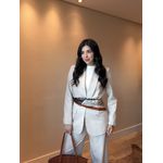 Blazer Bege Over com Lenço 