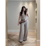 Conjunto Listrado Marrom