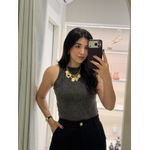 Regata Canelada Estonada Preta