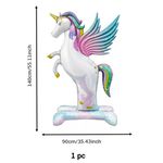 Unicórnio Gigante Metalizado 3D