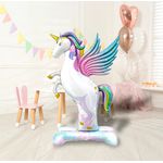Unicórnio Gigante Metalizado 3D