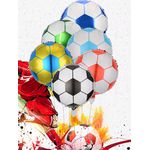 Arranjo Bolas de Futebol Metalizado