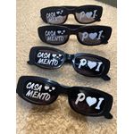 Óculos de Sol Retrô Preto Personalizado para Festas