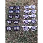 Óculos personalizado Branco para Festas estilo WF Rayban