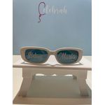 Óculos de Sol Retrô Branco Personalizado para Festas