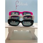 Óculos de Sol Retrô Branco Personalizado para Festas