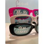Óculos de Sol Retrô Branco Personalizado para Festas