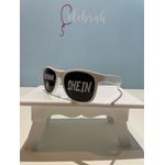 Óculos personalizado Branco para Festas estilo WF Rayban