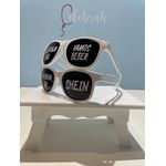 Óculos personalizado Branco para Festas estilo WF Rayban